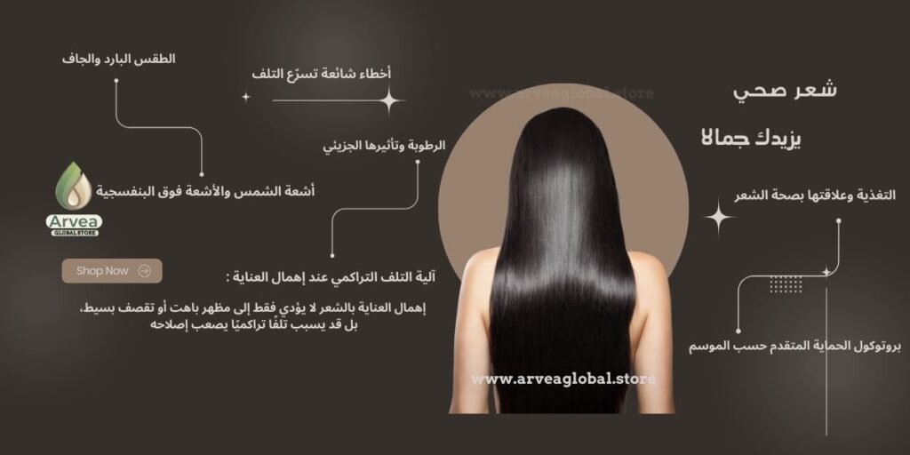 العناية بالشعر وحمايته من تأثير العوامل الجوية