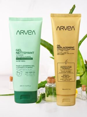 باكدج روتين الشعر والبشرة من أرفيا بديل الزيت وغسول الوجه