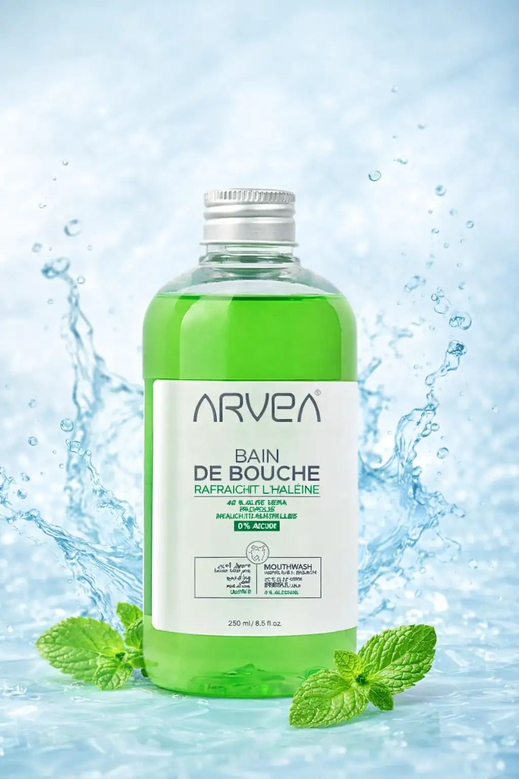 غسول الفم الطبيعي بالألوفيرا من أرفيا – حماية متكاملة وانتعاش طويل